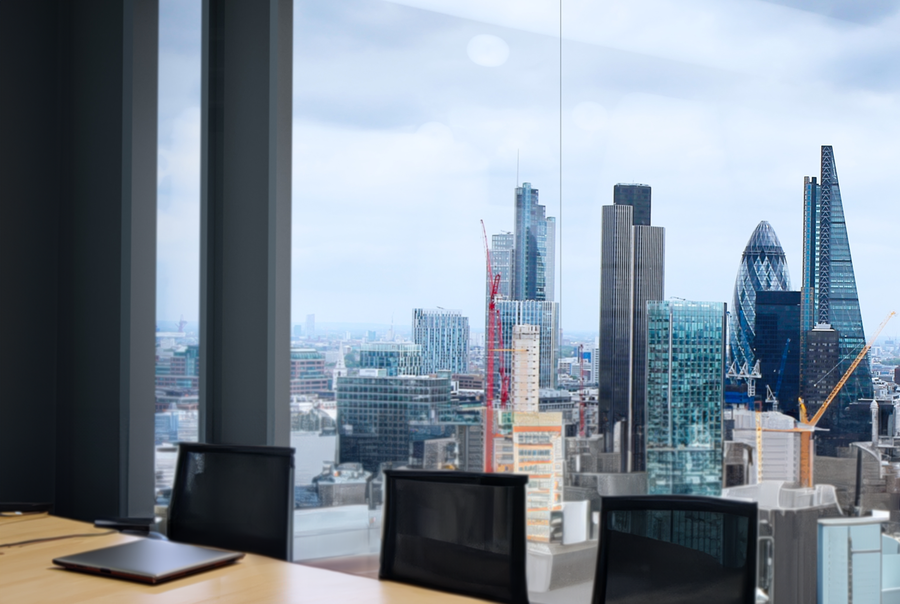 View from London office on to central london landscape.