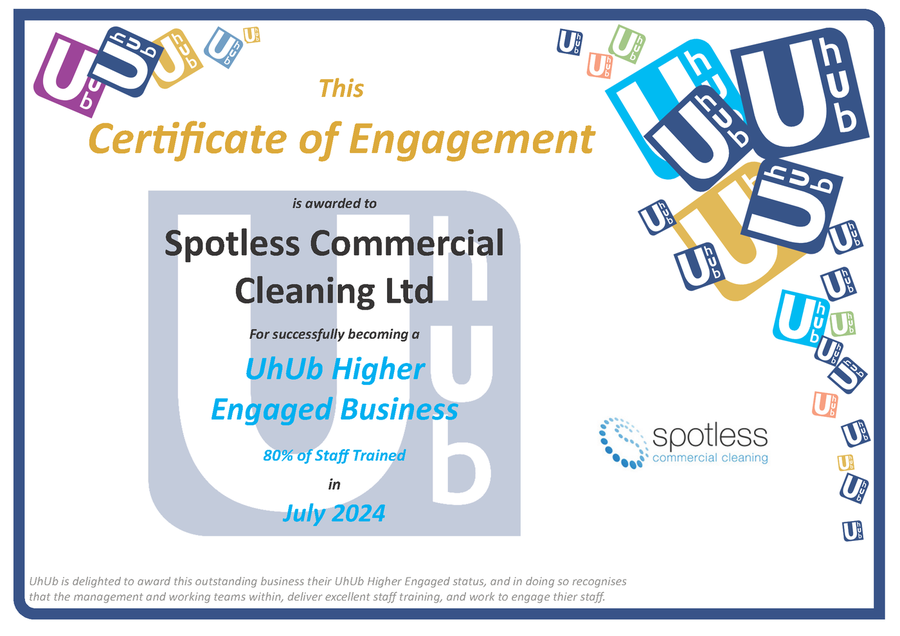 Spotless Uhub Higher Engagement Status Certificate 2024